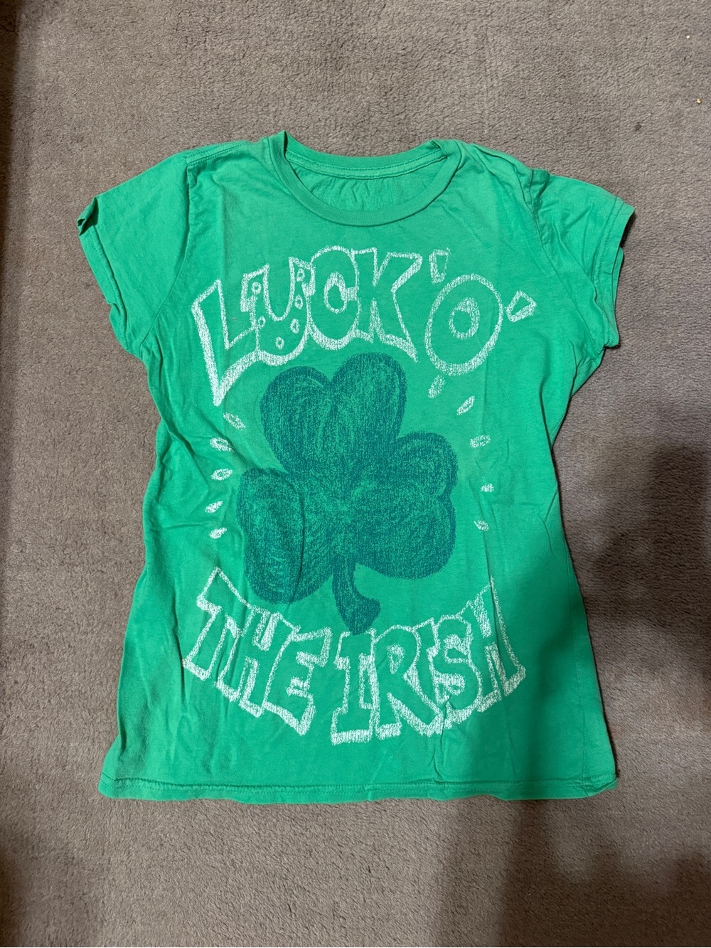Luck O’ The Irish Shamrock Graphic Tee Women’s Green St. Patrick’s Day Shirt